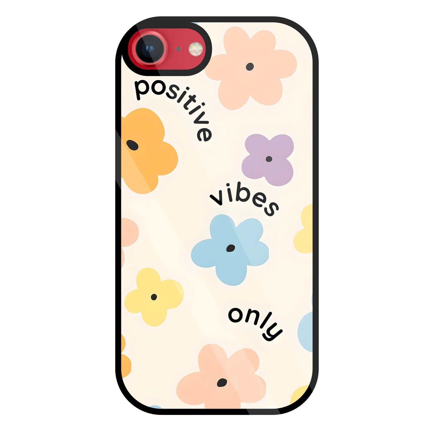 Positive Vibes Only Glass Case For Apple iPhone 8