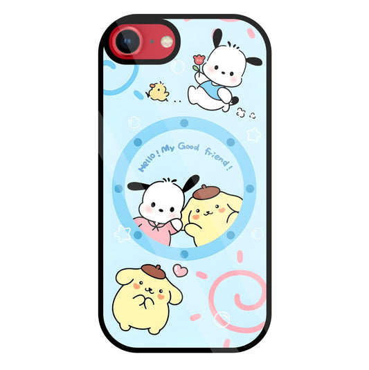 Sanrio Friends Glass Case For Apple iPhone 8