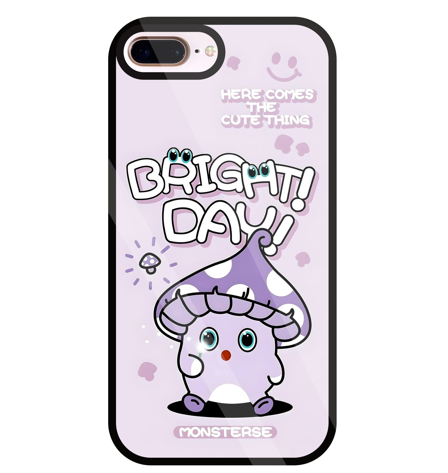 Bright Day Purple Monster Glass Case For Apple iPhone 8 +