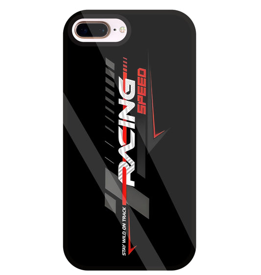 Racing Speed Glass Case For Apple iPhone 8 +
