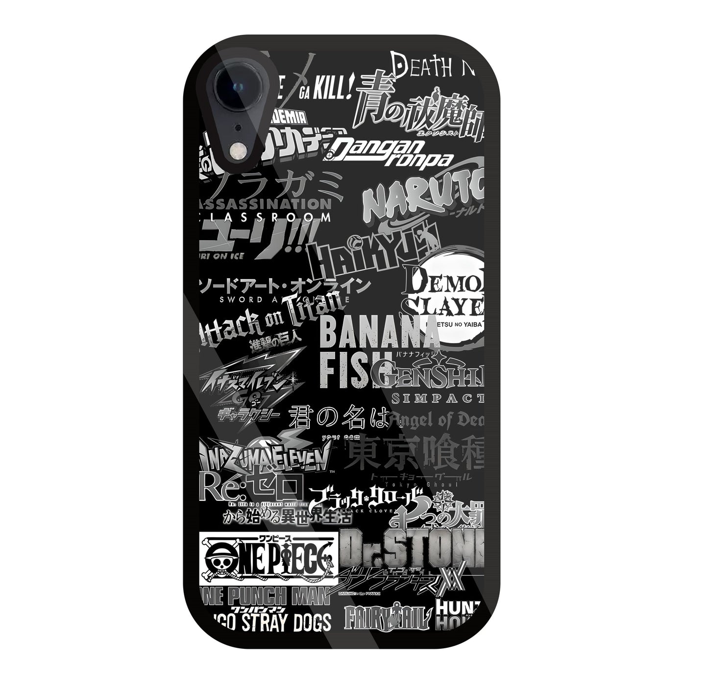 Anime Symbol Glass Case For Apple iPhone Xr