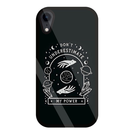 Don't Underestimate My Power Glass Case For Apple iPhone Xr