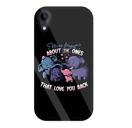 Elephant Family Glass Case For Apple iPhone Xr