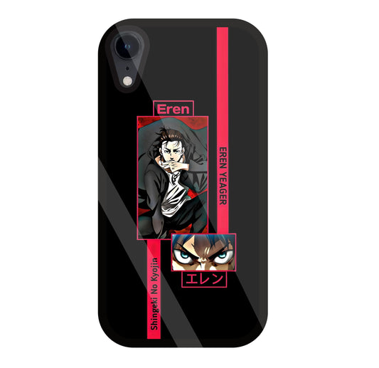 Eren Anime Glass Case For Apple iPhone Xr