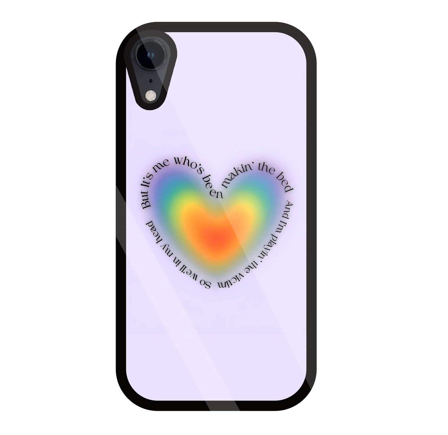Heart With Neon Colour Glass Case For Apple iPhone Xr