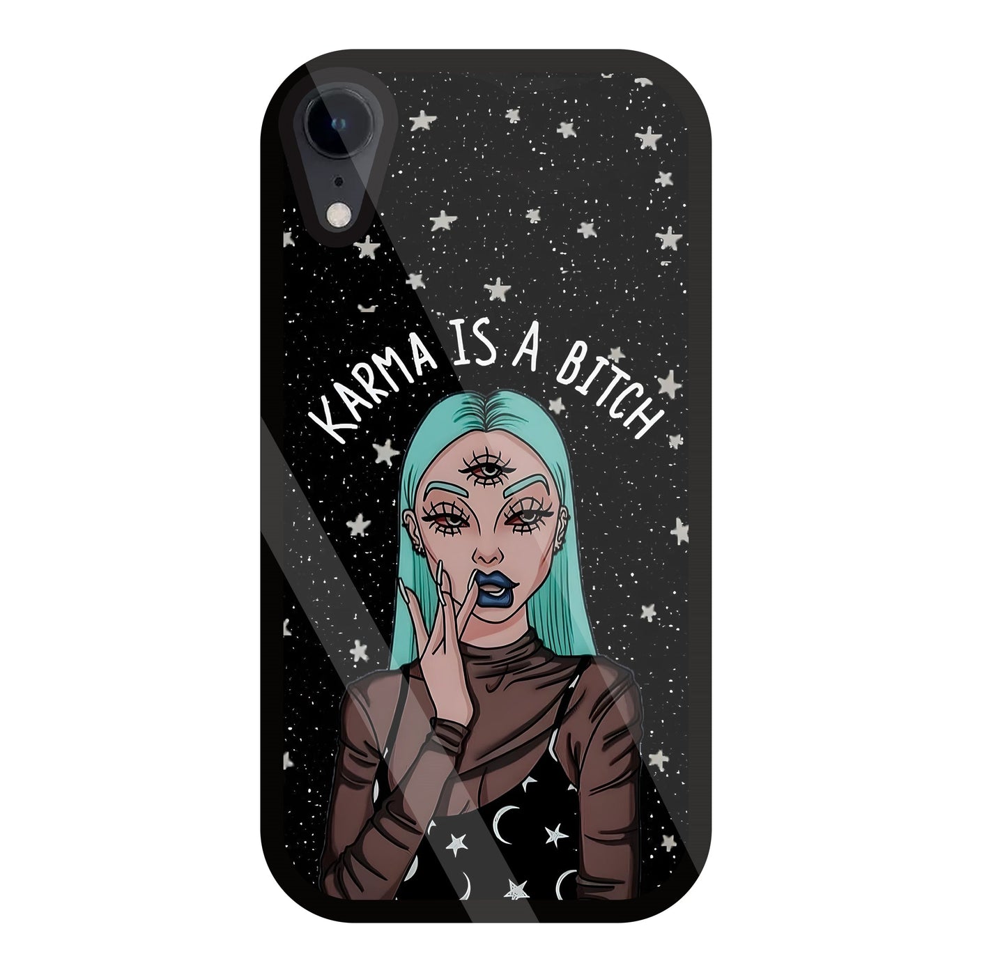 Karma Is A Bitch Glass Case For Apple iPhone Xr