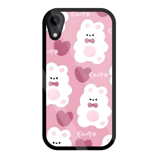 Rabbit With Heart Glass Case For Apple iPhone Xr