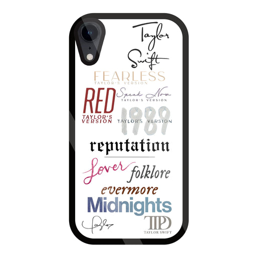 Red Taylor's Version Glass Case For Apple iPhone Xr