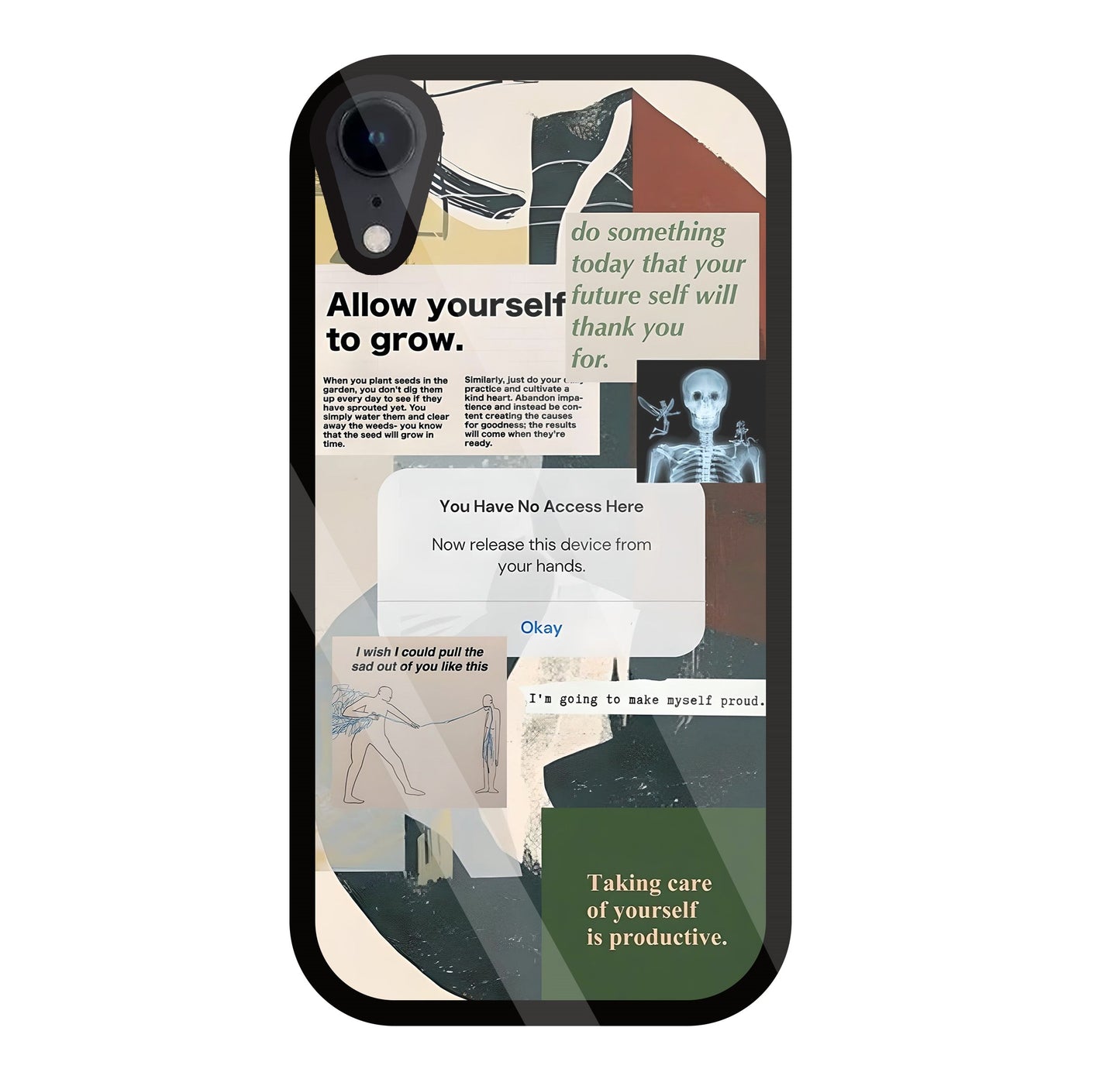 Yourself To Grow Glass Case For Apple iPhone Xr