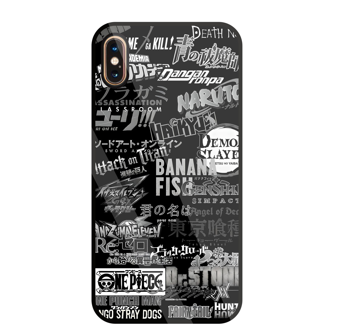 Anime Symbol Glass Case For Apple iPhone Xs Max