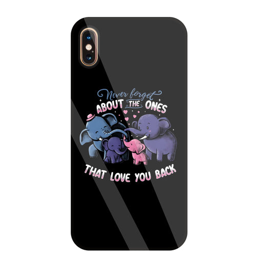Elephant Family Glass Case For Apple iPhone Xs Max