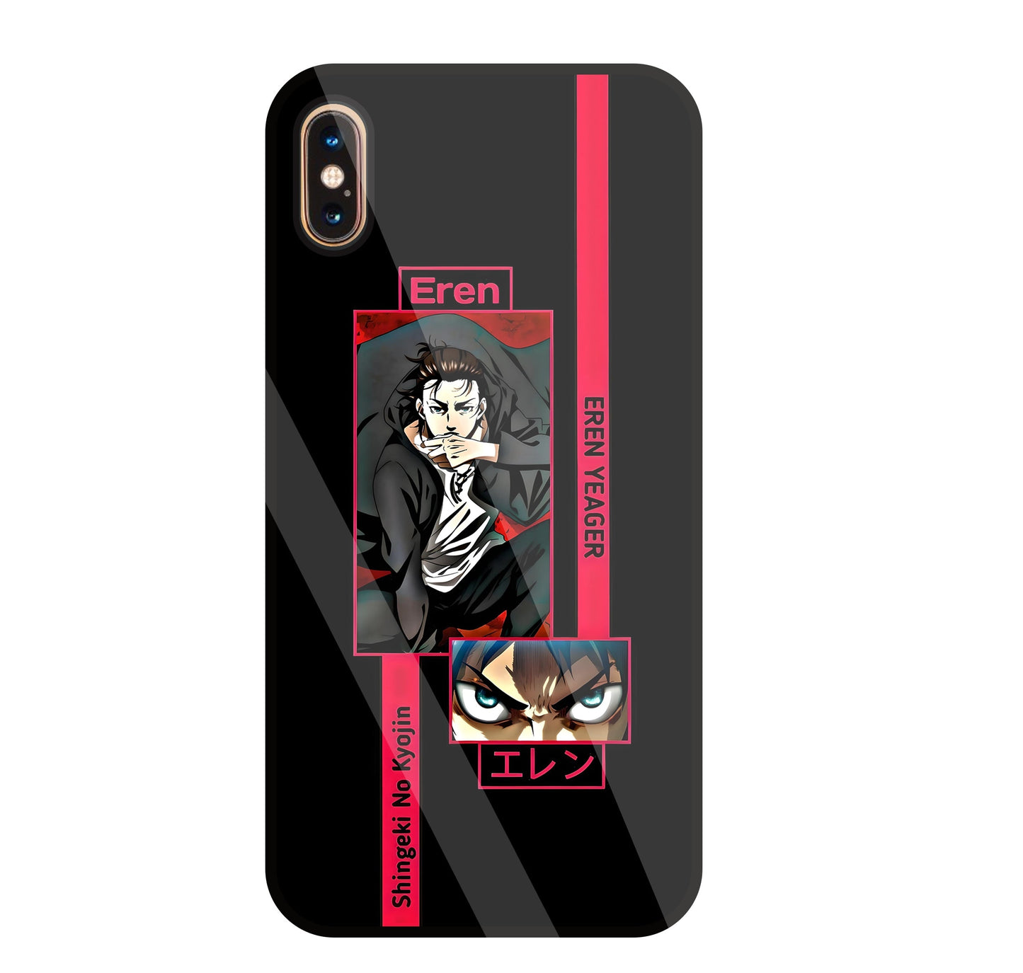 Eren Anime Glass Case For Apple iPhone Xs Max