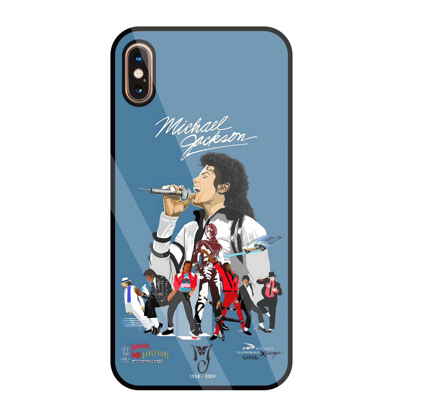 Michael Jackson Mashup Glass Case For Apple iPhone Xs Max