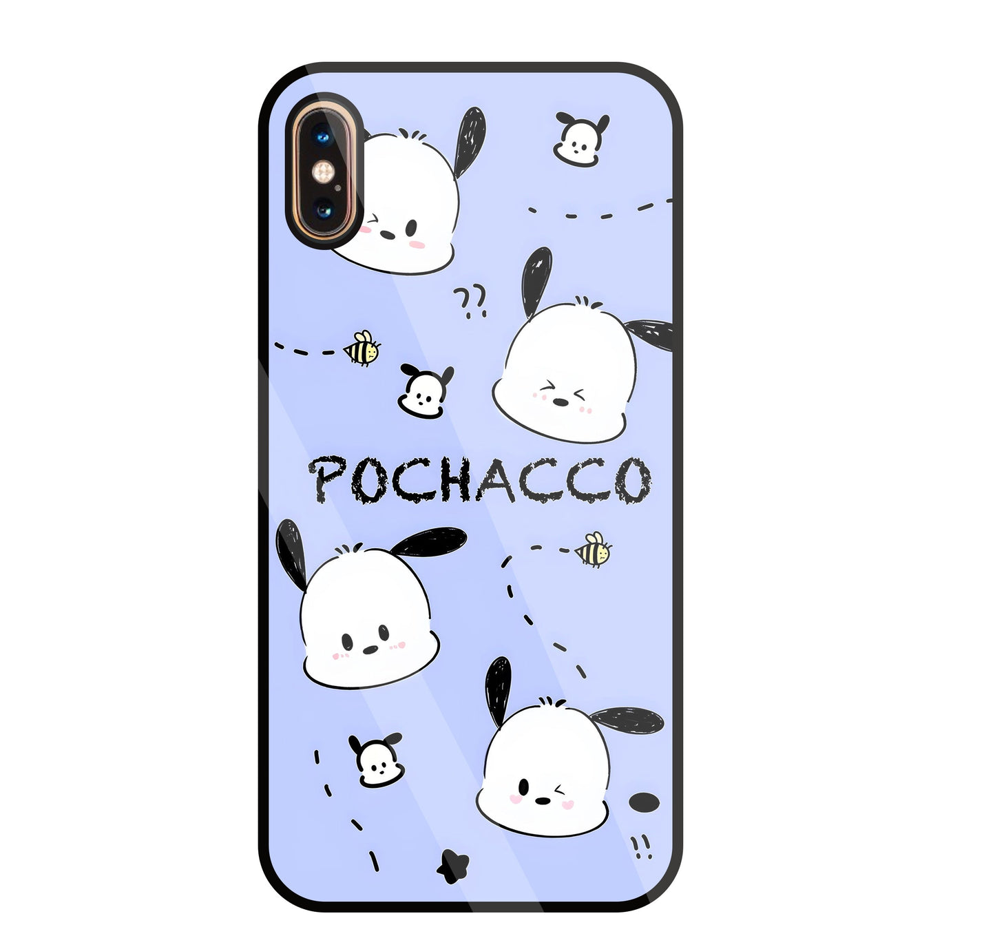 Pochacco Puppy Levender Glass Case For Apple iPhone Xs Max
