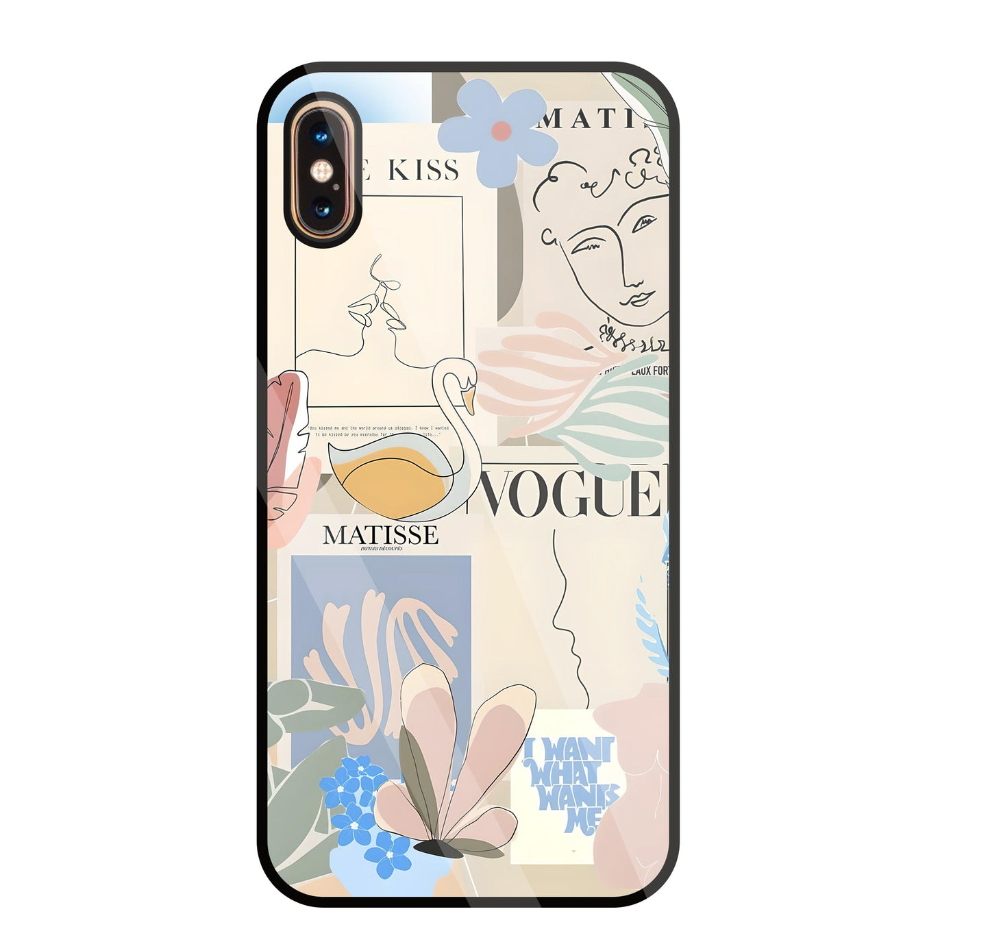 The Kiss Art Glass Case For Apple iPhone Xs Max