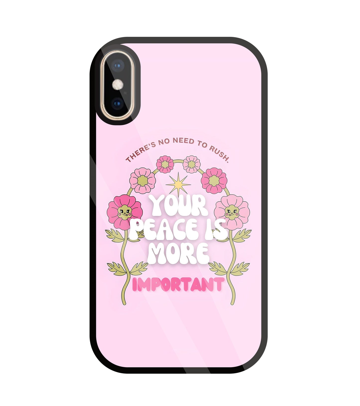 Peace Is More Important Glass Case For Apple iPhone Xs