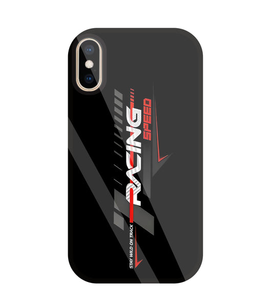 Racing Speed Glass Case For Apple iPhone Xs