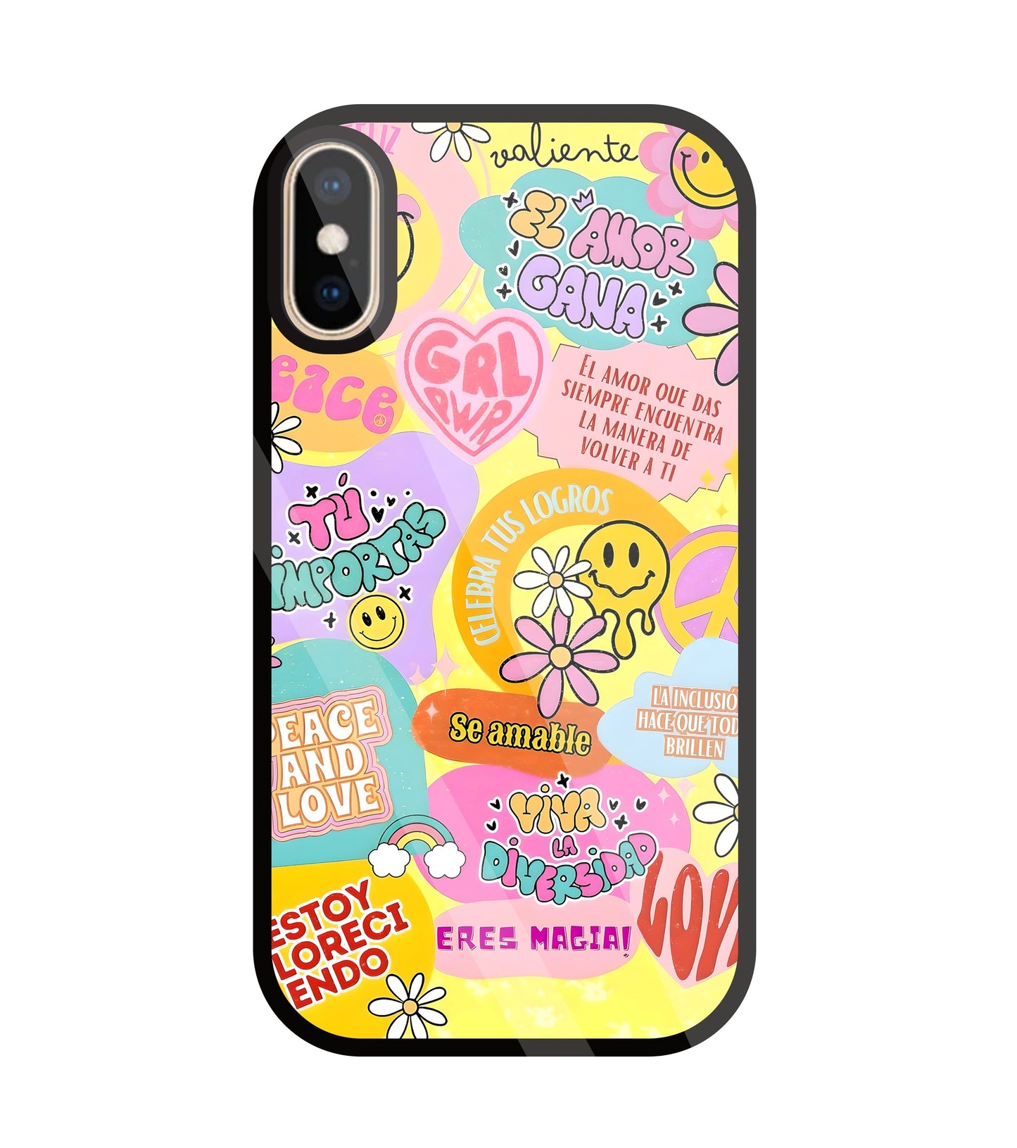 Sunflower Vibes Glass Case For Apple iPhone Xs