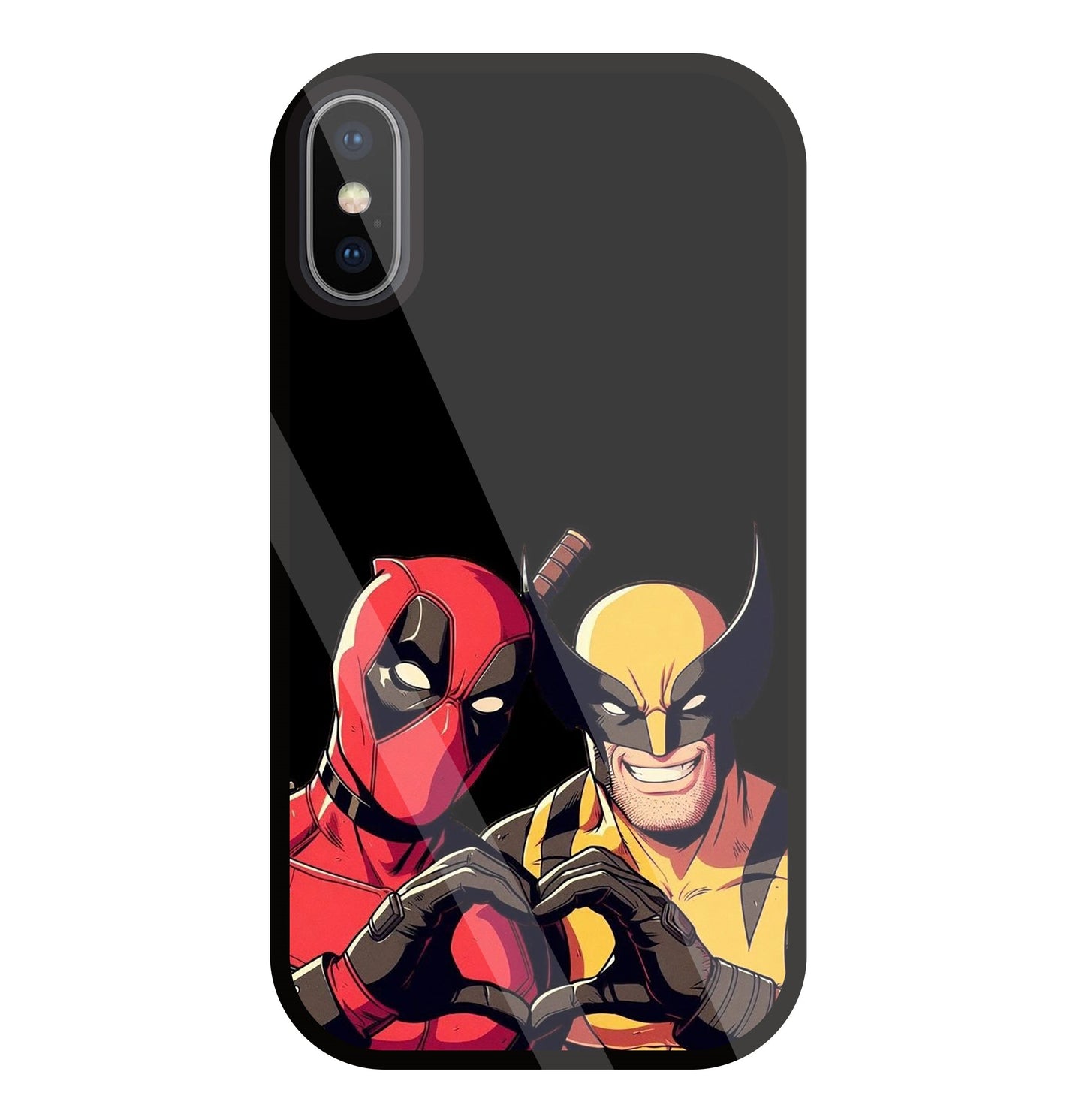 Deadpool And Wolverine Glass Case For Apple iPhone X