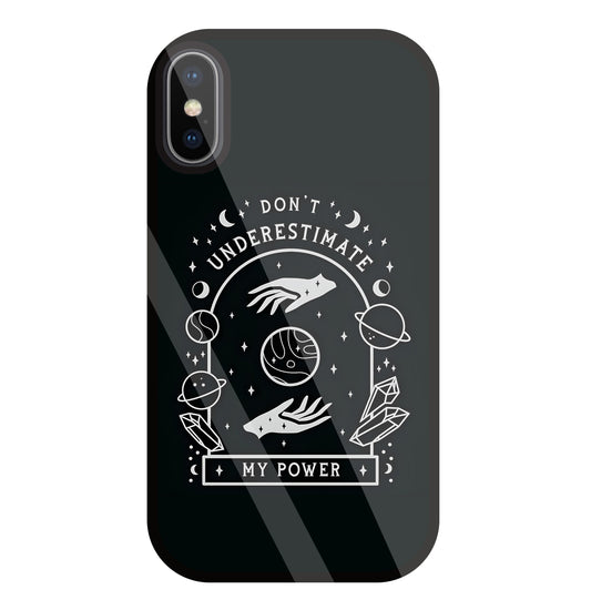 Don't Underestimate My Power Glass Case For Apple iPhone X