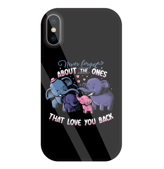 Elephant Family Glass Case For Apple iPhone X