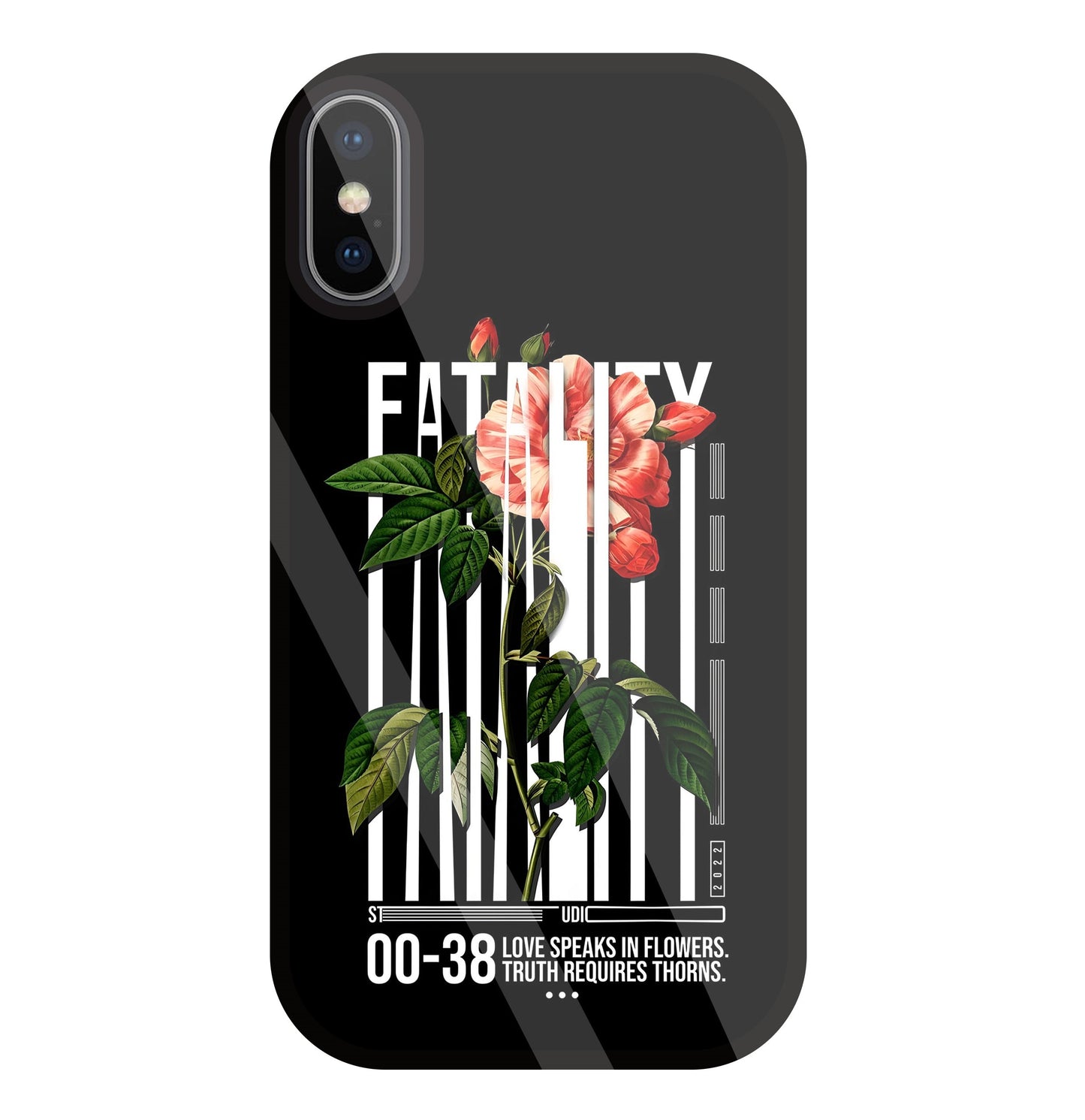 Fatality Flower Glass Case For Apple iPhone X