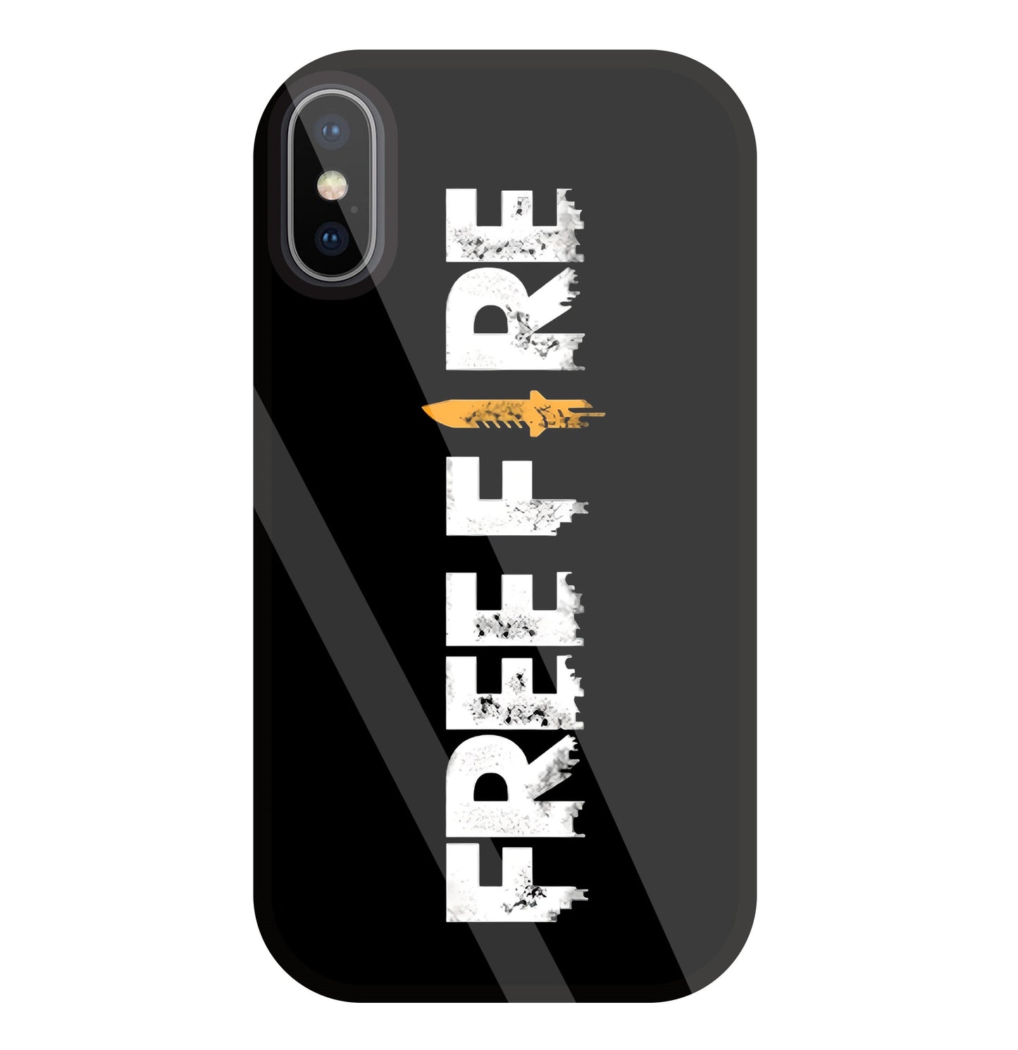 Free Fire Glass Case For Apple iPhone X
