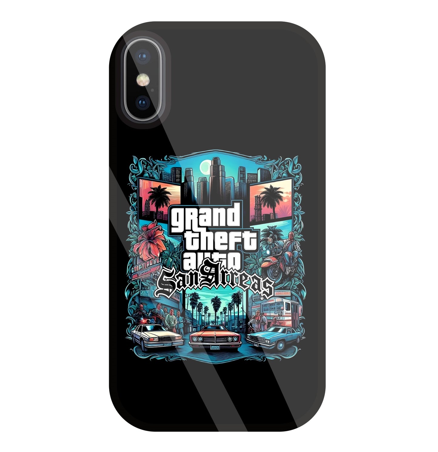 GTA Sanareas Glass Case For Apple iPhone X