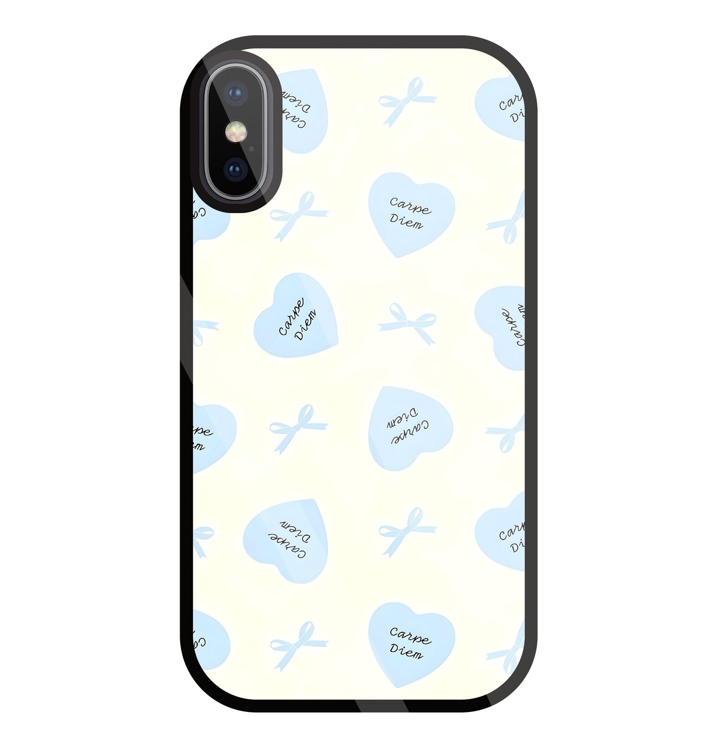 Heart Carpe Diem Glass Case For Apple iPhone X
