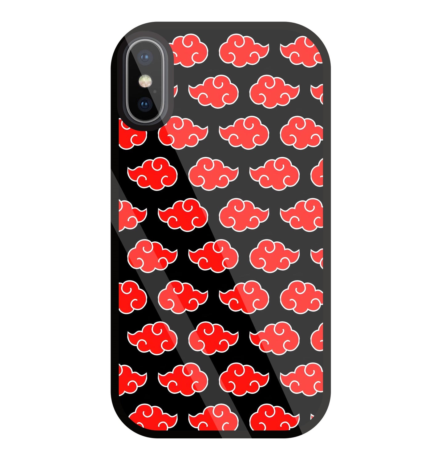 Japanese Clouds Seamless Pattern Glass Case For Apple iPhone X