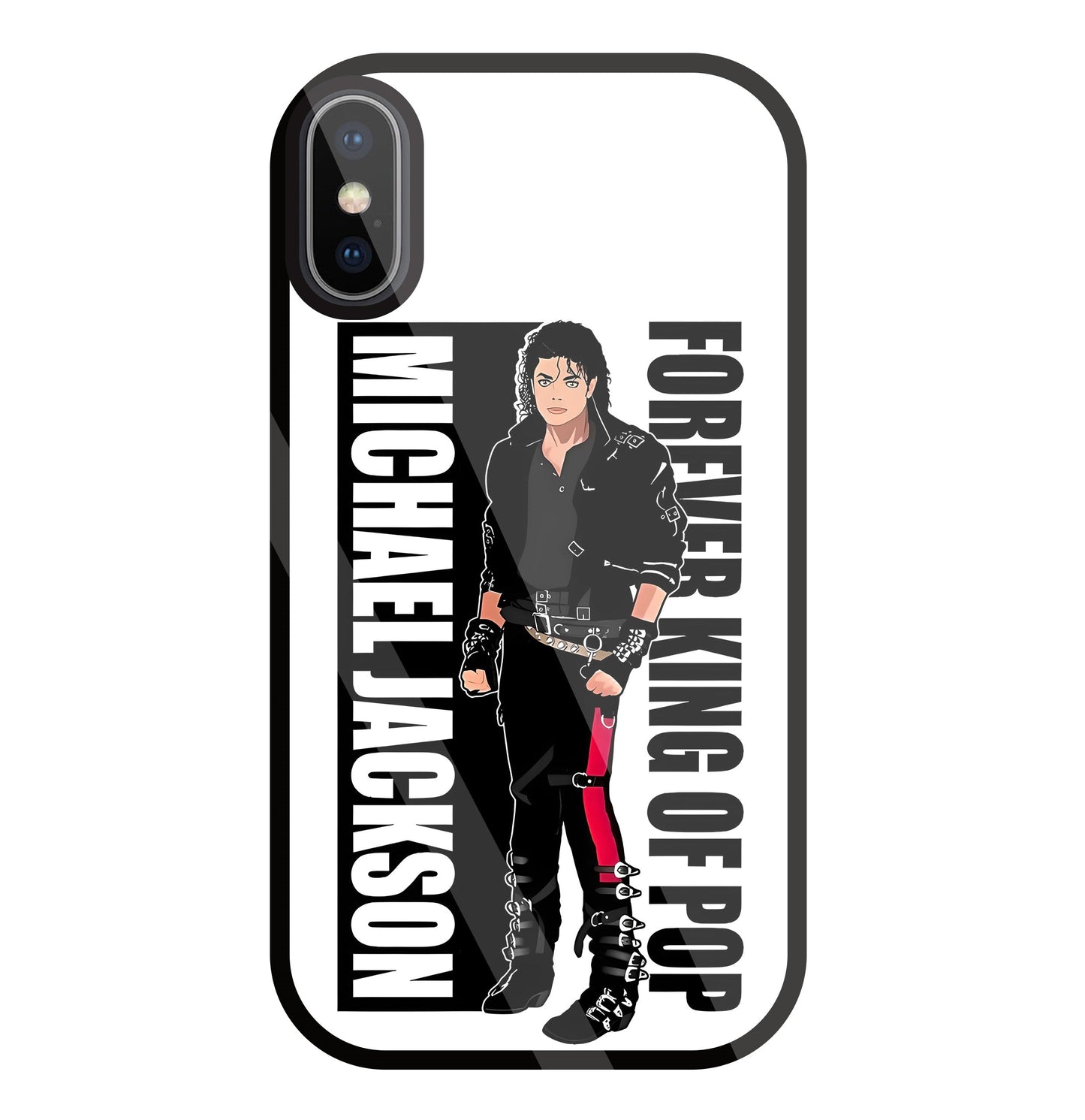 Michael Jackson King Of Pop Glass Case For Apple iPhone X