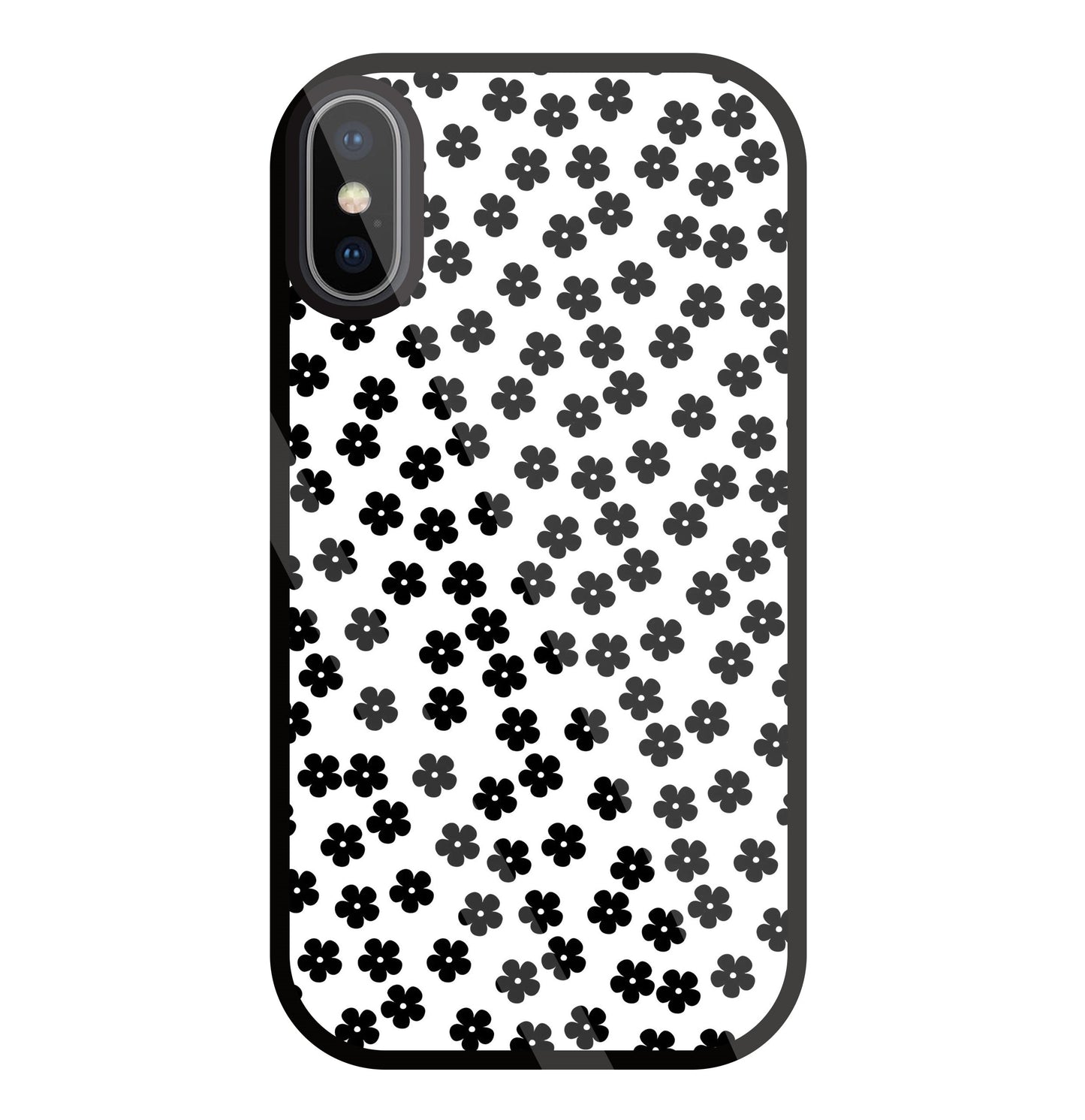 Multiple Daisy flowers Glass Case For Apple iPhone X