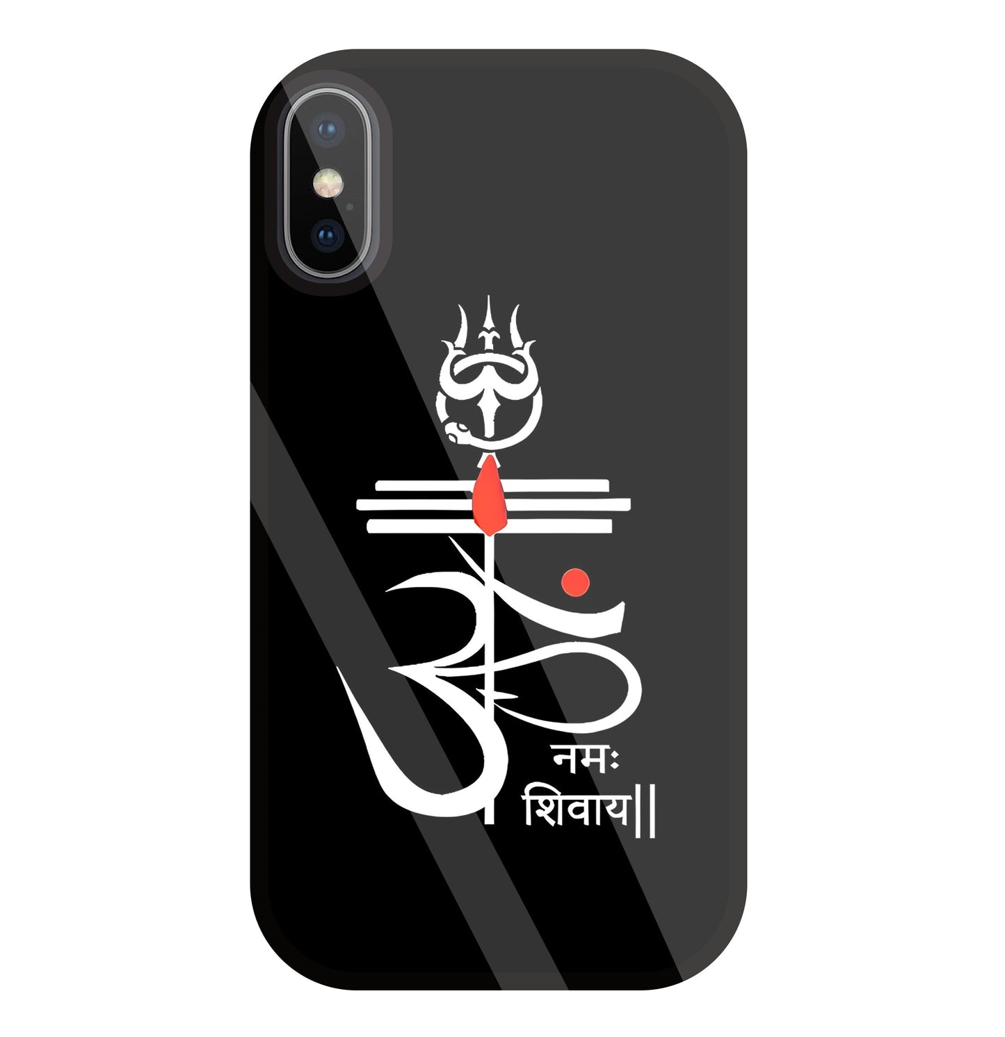 Om Namah Shivay White Glass Case For Apple iPhone X