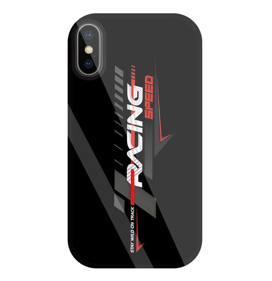 Racing Speed Glass Case For Apple iPhone X