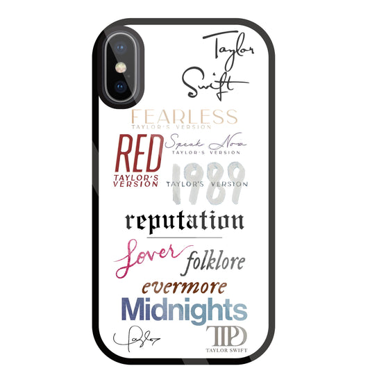 Red Taylor's Version Glass Case For Apple iPhone X