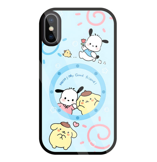 Sanrio Friends Glass Case For Apple iPhone X