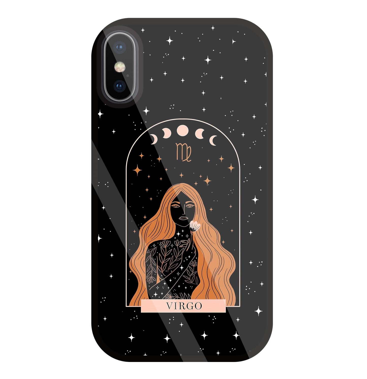 Virgo Black Glass Case For Apple iPhone X