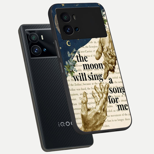 Aesthetic Divine phone case For iQOO 9 Pro showing premium glass back cover with detailed artwork