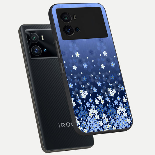 Blue Starry phone case For iQOO 9 Pro showing premium glass back cover with detailed artwork