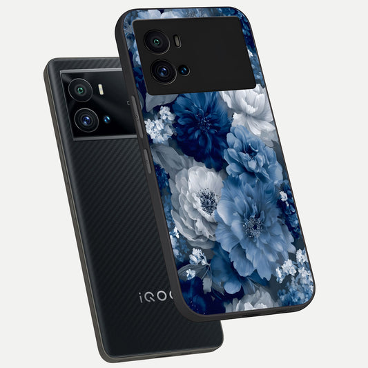 Royal Bloom Garden phone case For iQOO 9 Pro showing premium glass back cover with detailed artwork