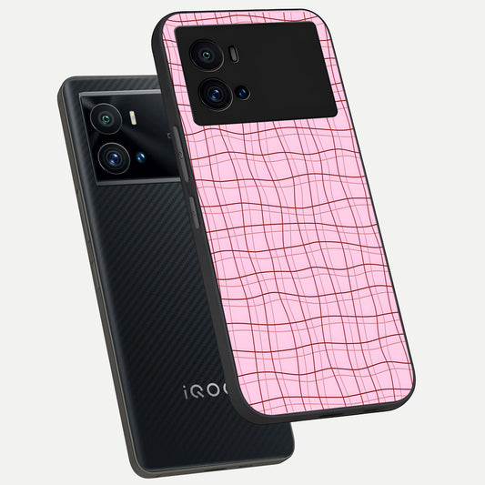 Soft Grid Bliss phone case For iQOO 9 Pro showing premium glass back cover with detailed artwork