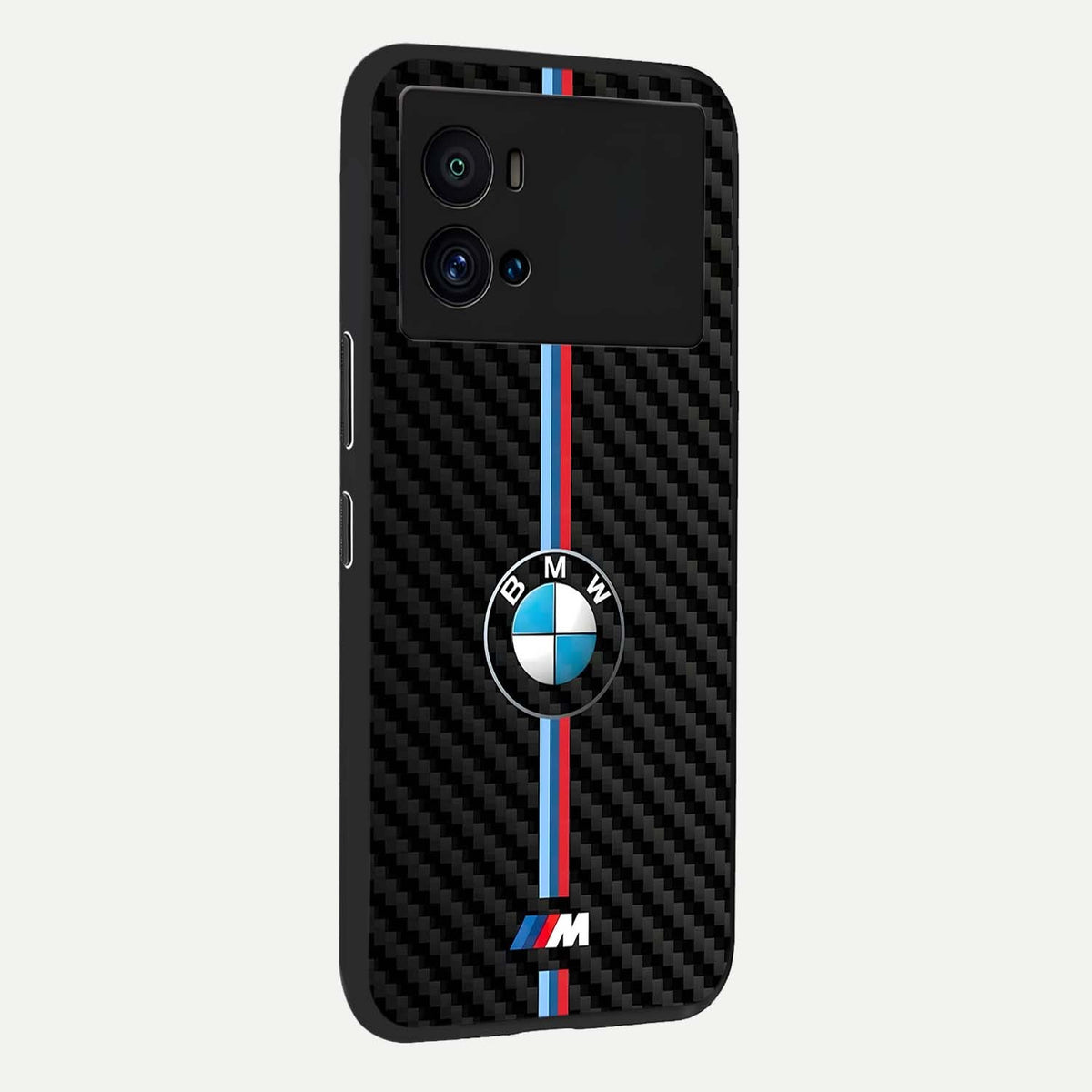 BMW Pattern back cover For iQOO 9 Pro slim fit glass case with vibrant aesthetic design