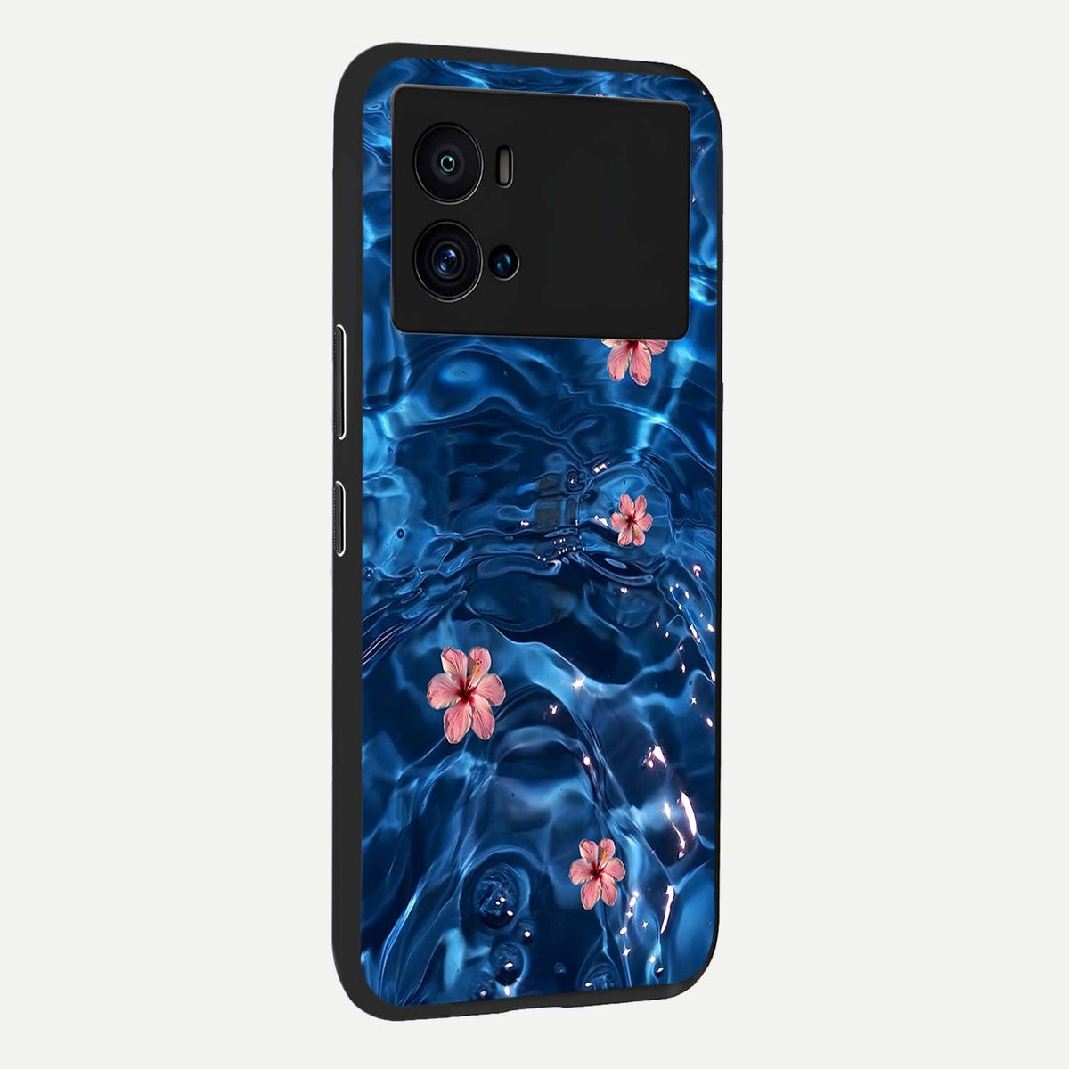 Bloom Thread Art back cover For iQOO 9 Pro slim fit glass case with vibrant aesthetic design