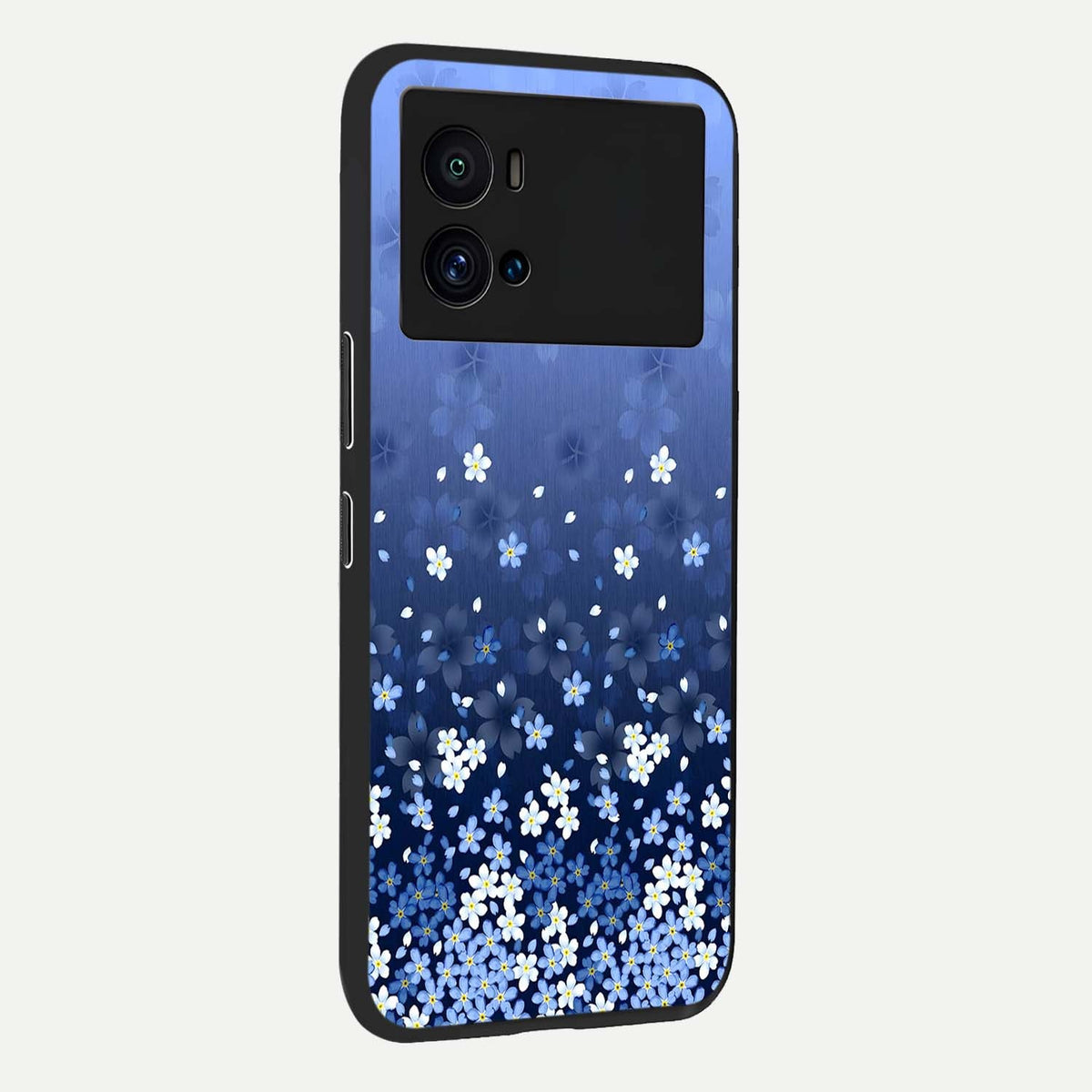 Blue Starry back cover For iQOO 9 Pro slim fit glass case with vibrant aesthetic design