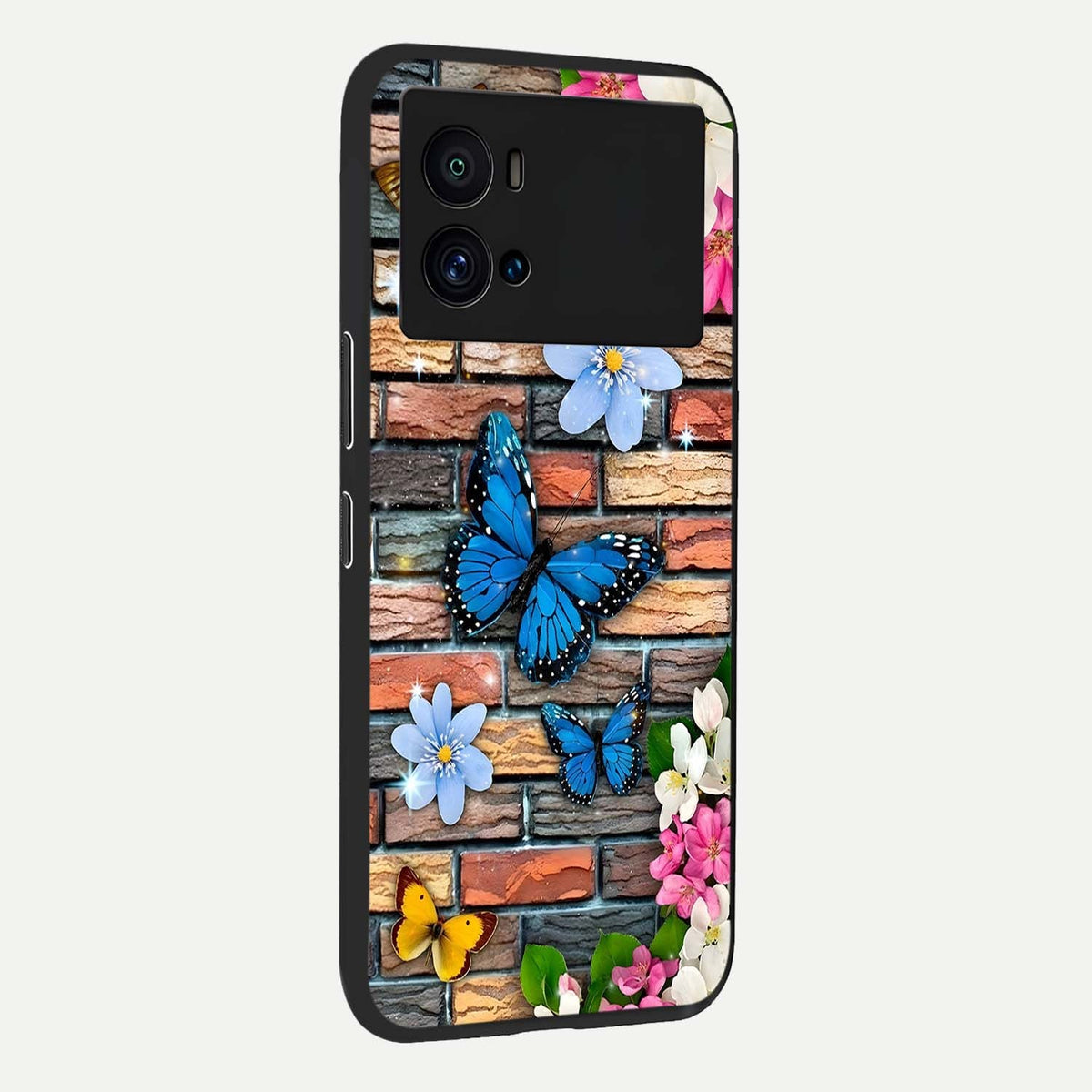 Brick Bloom Flight back cover For iQOO 9 Pro slim fit glass case with vibrant aesthetic design