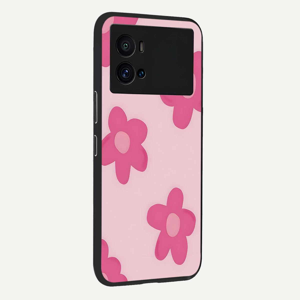 Candy Bloom Dreams back cover For iQOO 9 Pro slim fit glass case with vibrant aesthetic design
