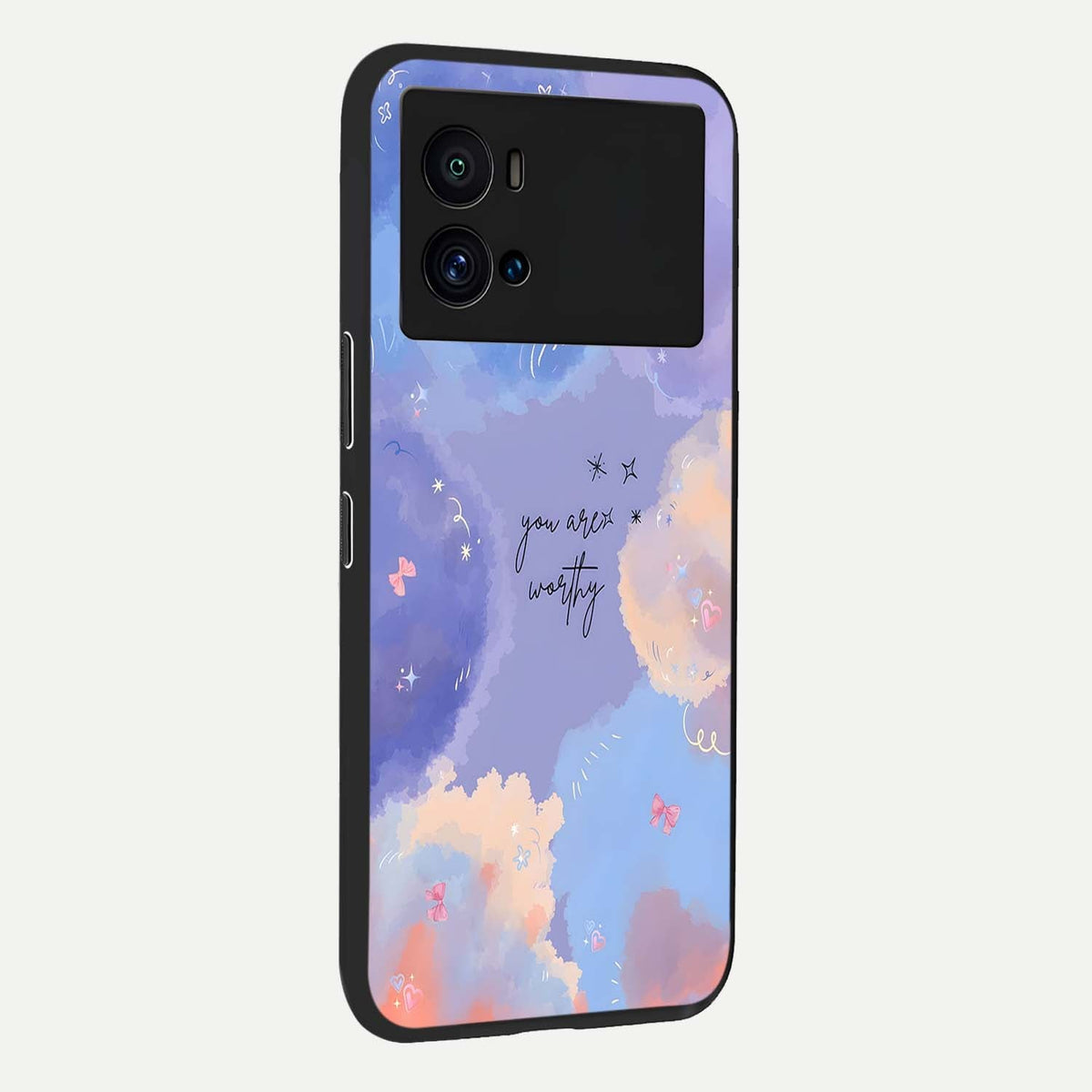Celestial Cloud Magic back cover For iQOO 9 Pro slim fit glass case with vibrant aesthetic design