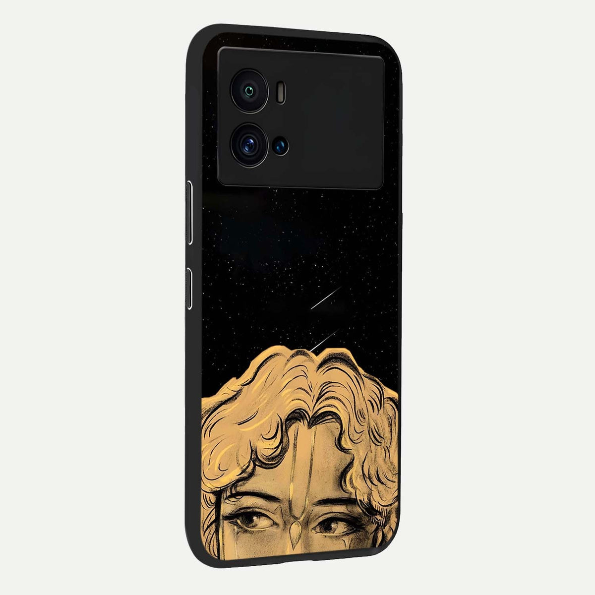 Celestial Gods Plan back cover For iQOO 9 Pro slim fit glass case with vibrant aesthetic design