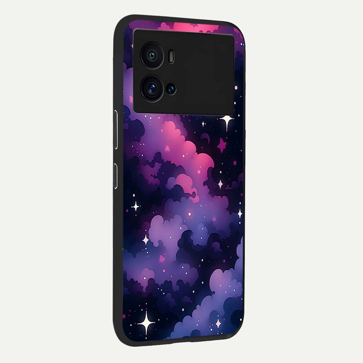 Celestial Moon Magic back cover For iQOO 9 Pro slim fit glass case with vibrant aesthetic design
