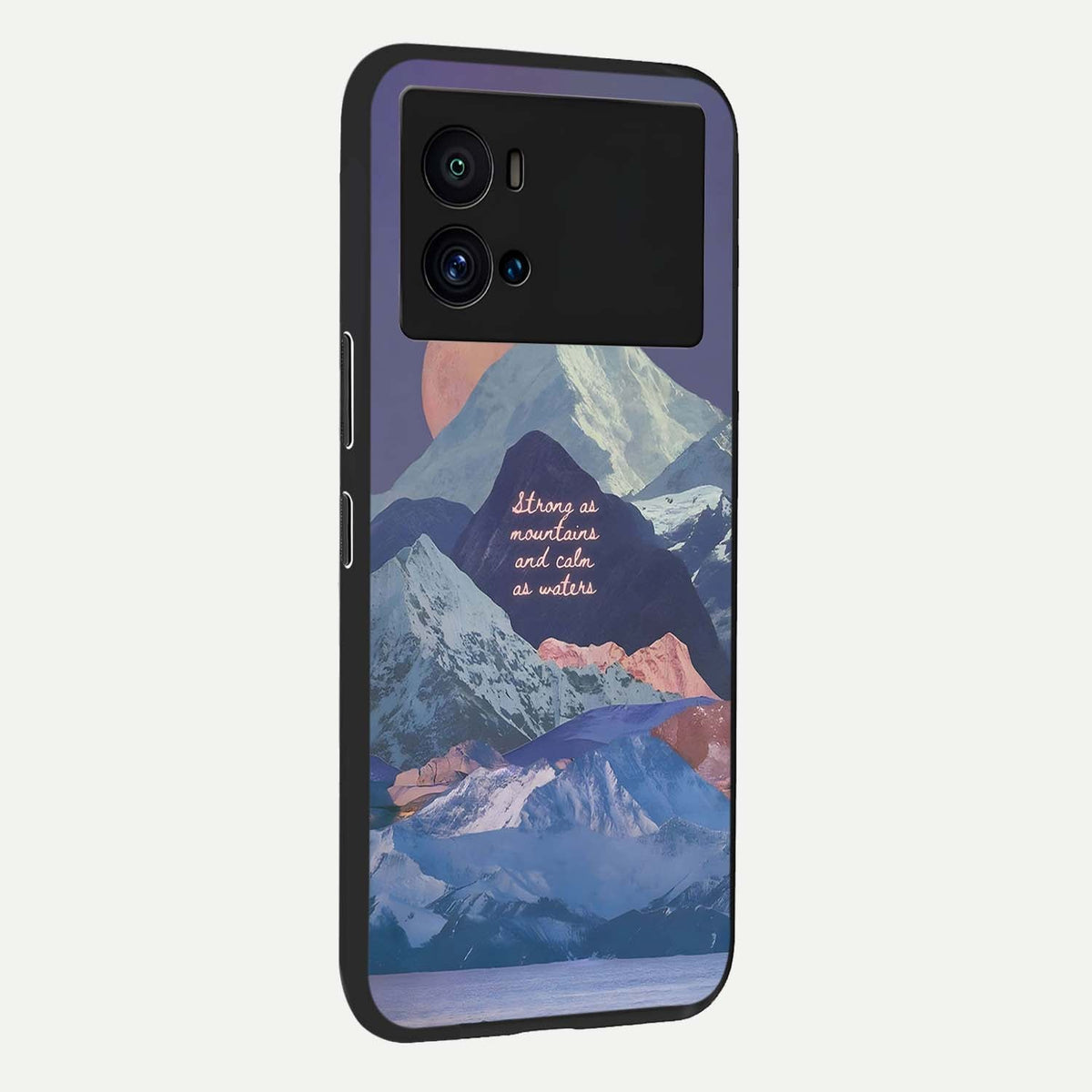 Celestial Mountain Calm back cover For iQOO 9 Pro slim fit glass case with vibrant aesthetic design